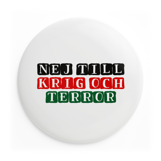 Nej till krig och terror (Gaza) - Pin