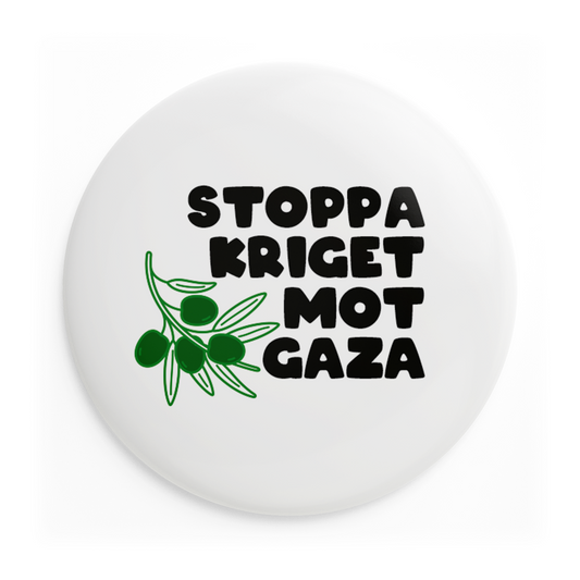 Stoppa kriget mot Gaza (olivkvist) - Pin