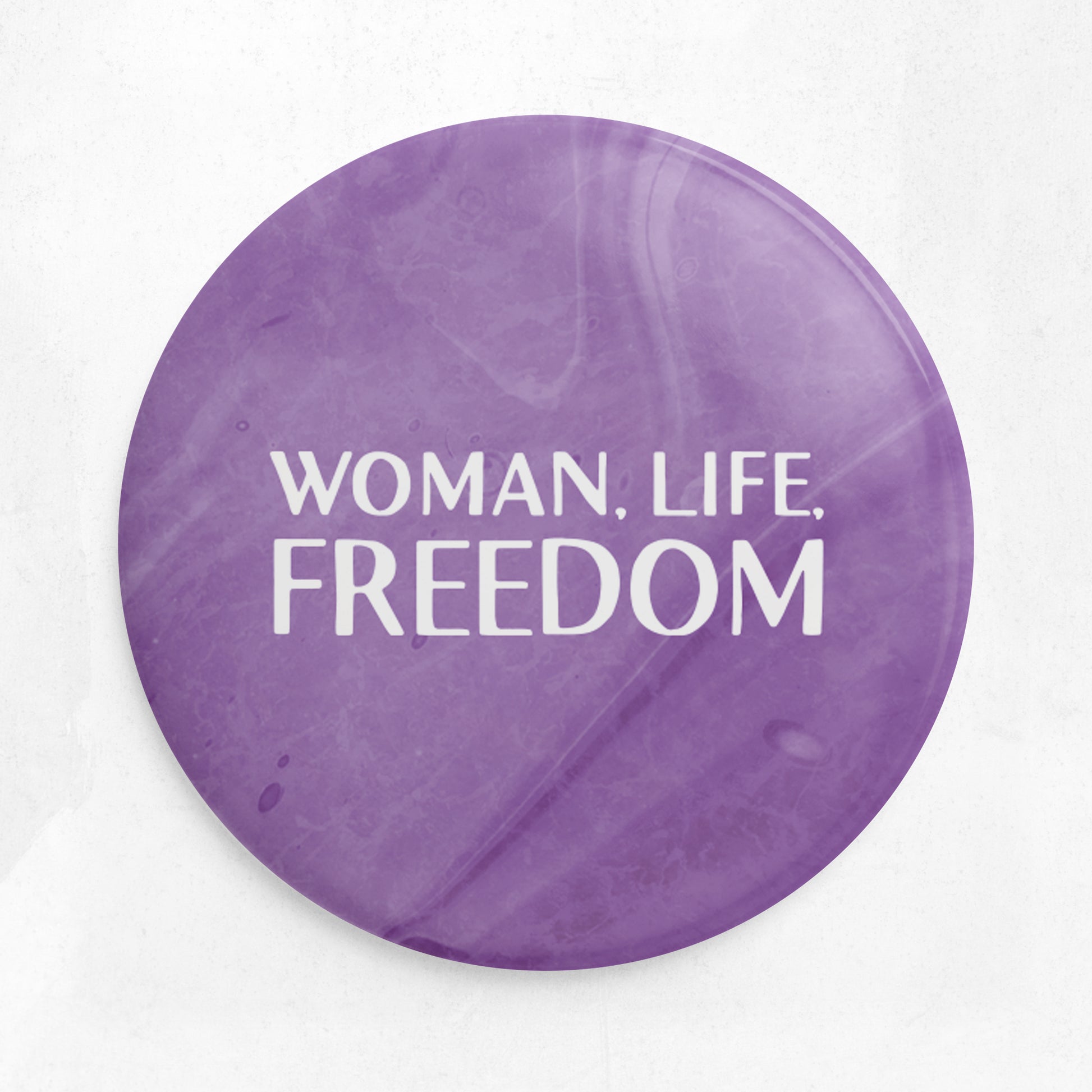 Woman, Life, Freedom pin / badge - violet